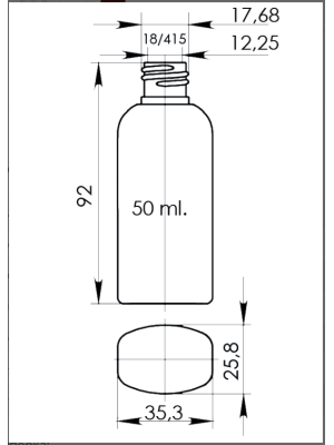ПЕТ флакон Еліт 50 мл
